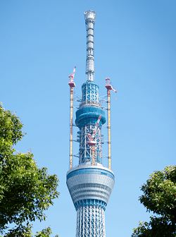 Sky tree de Tokyo en construction
