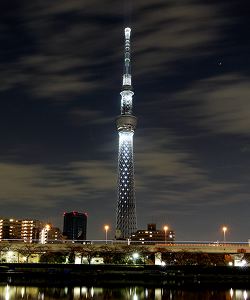 Skytree de Tokyo pendant la nuit
